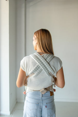 Monroe x Coco Gingham - Cotton Baby Carrier (7-35 lbs) in - Carrier photo
