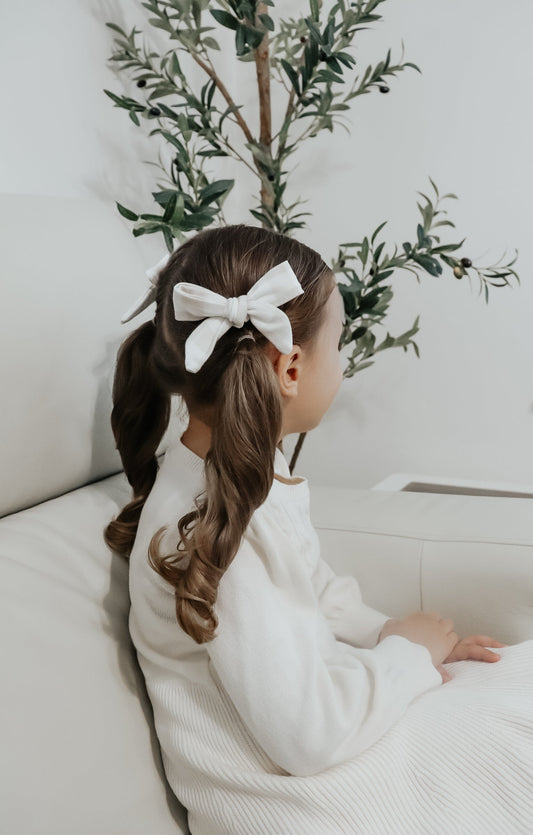 Neutral Checkered Bow in - photo