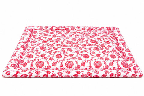 Red Chinoiserie Padded Baby Play Mat