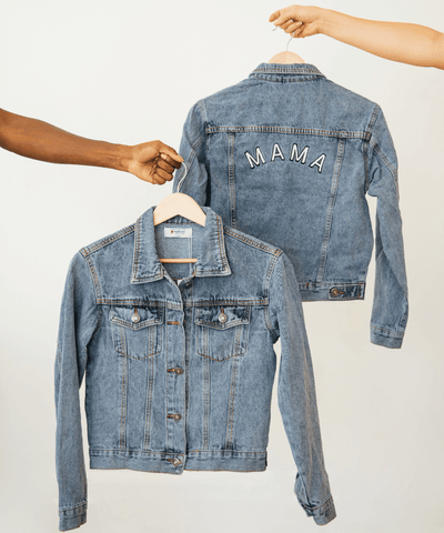 Blue Denim Mama Jacket in - Clothing photo