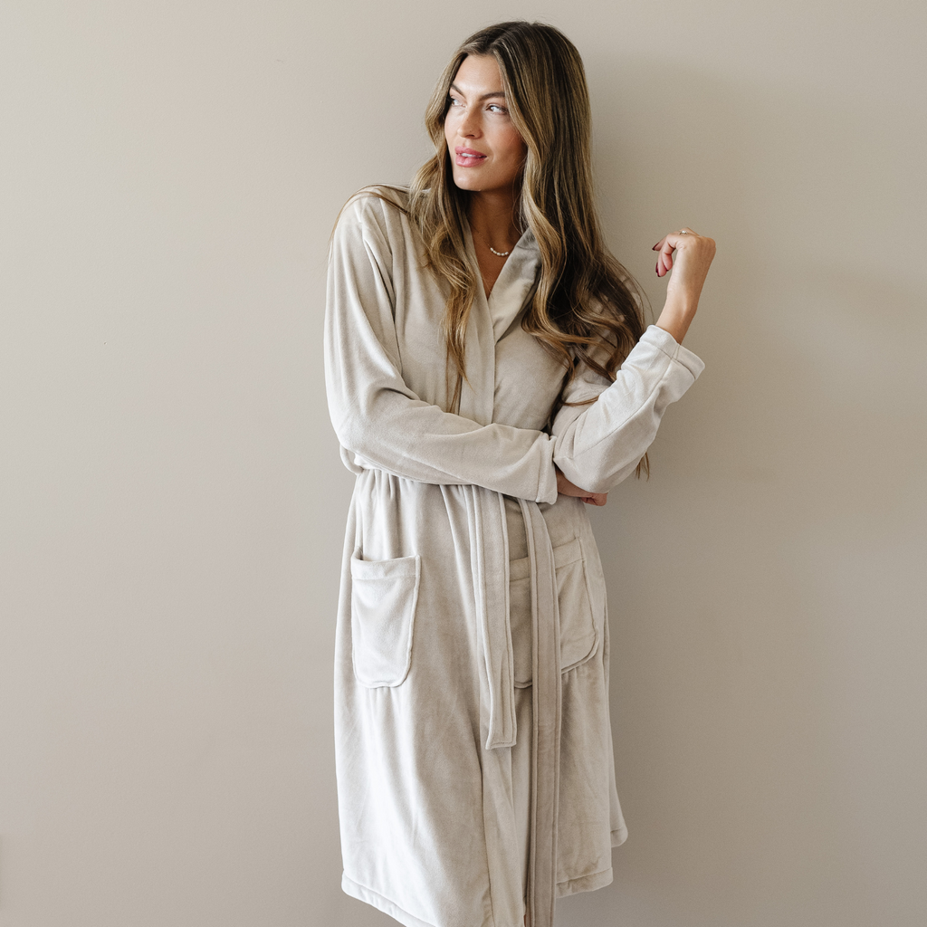 Saranoni Minky Stretch Luxe Robes in Sandshell - photo