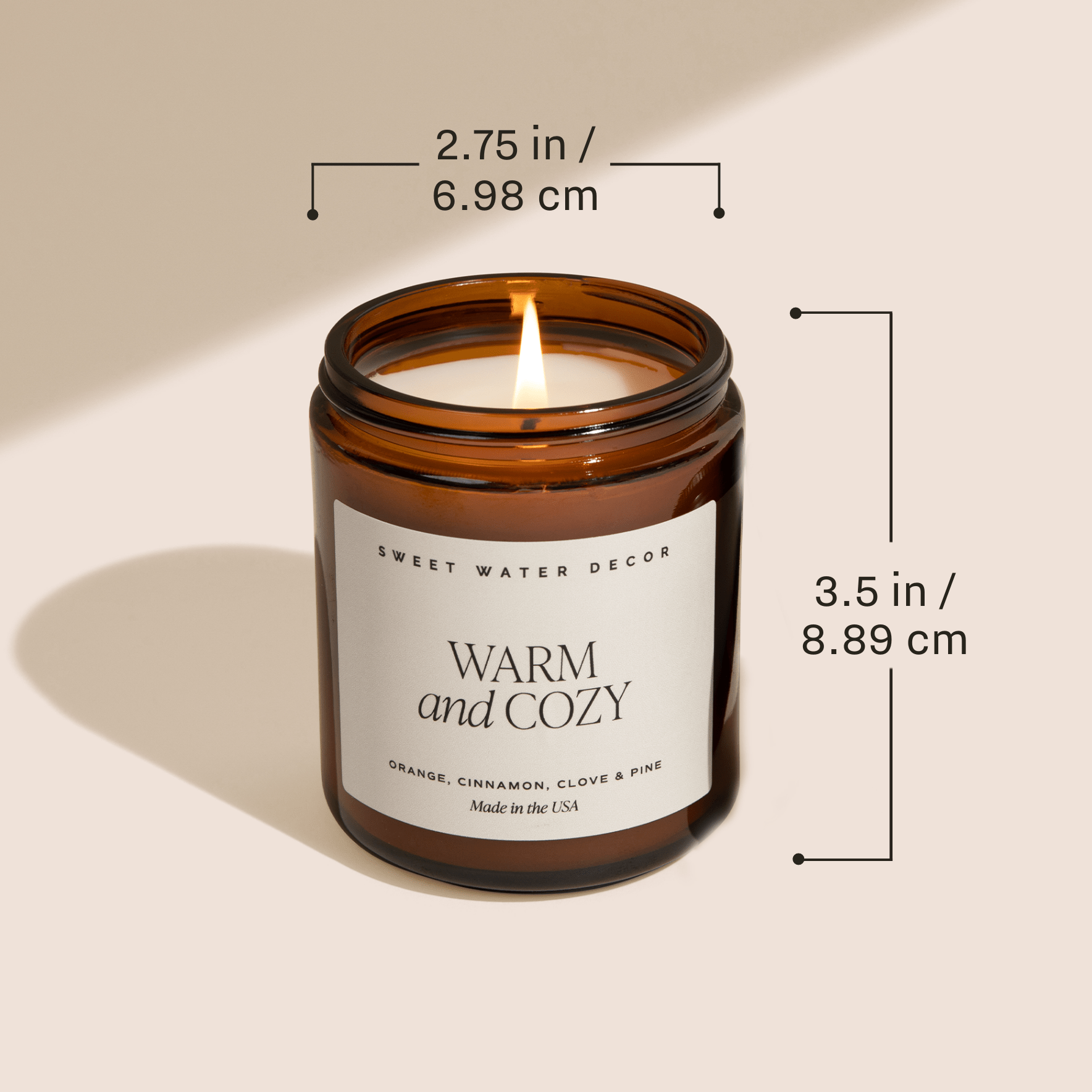 Christmas Tree Soy Candle - Amber Jar - 9 oz in - Candles photo
