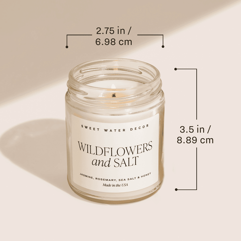 Coastal Lemon Soy Candle - Clear Jar - 9 oz