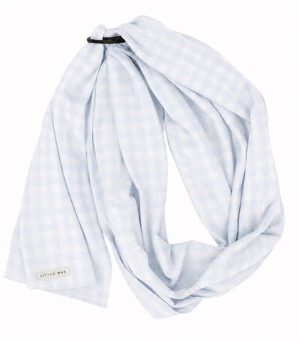 Light Blue Checkered Ring Sling Carrier