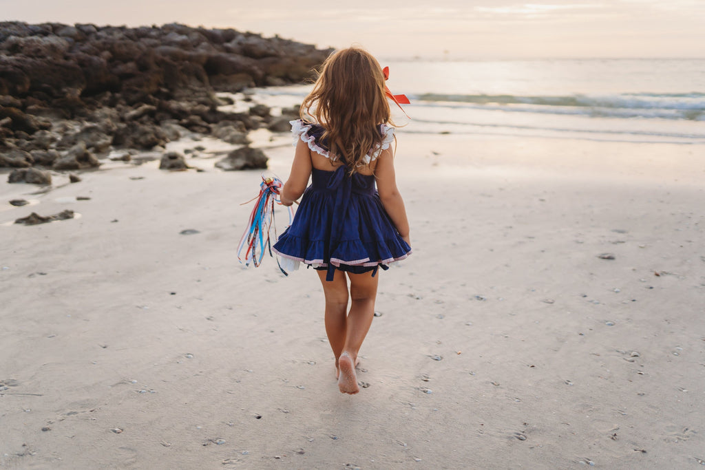 Lady Liberty Pinafore Set in - 4th of July Collection photo