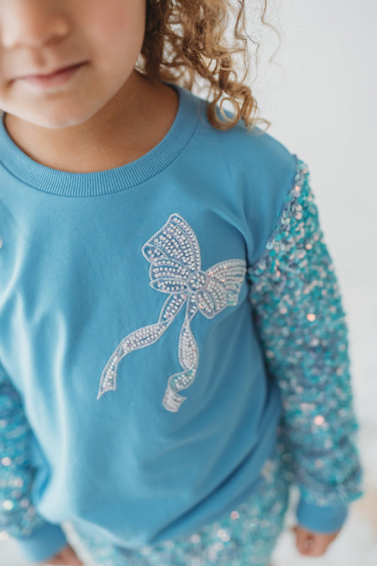 Sparkle Sport Set ~ Blue Bow in - Outfit Sets photo