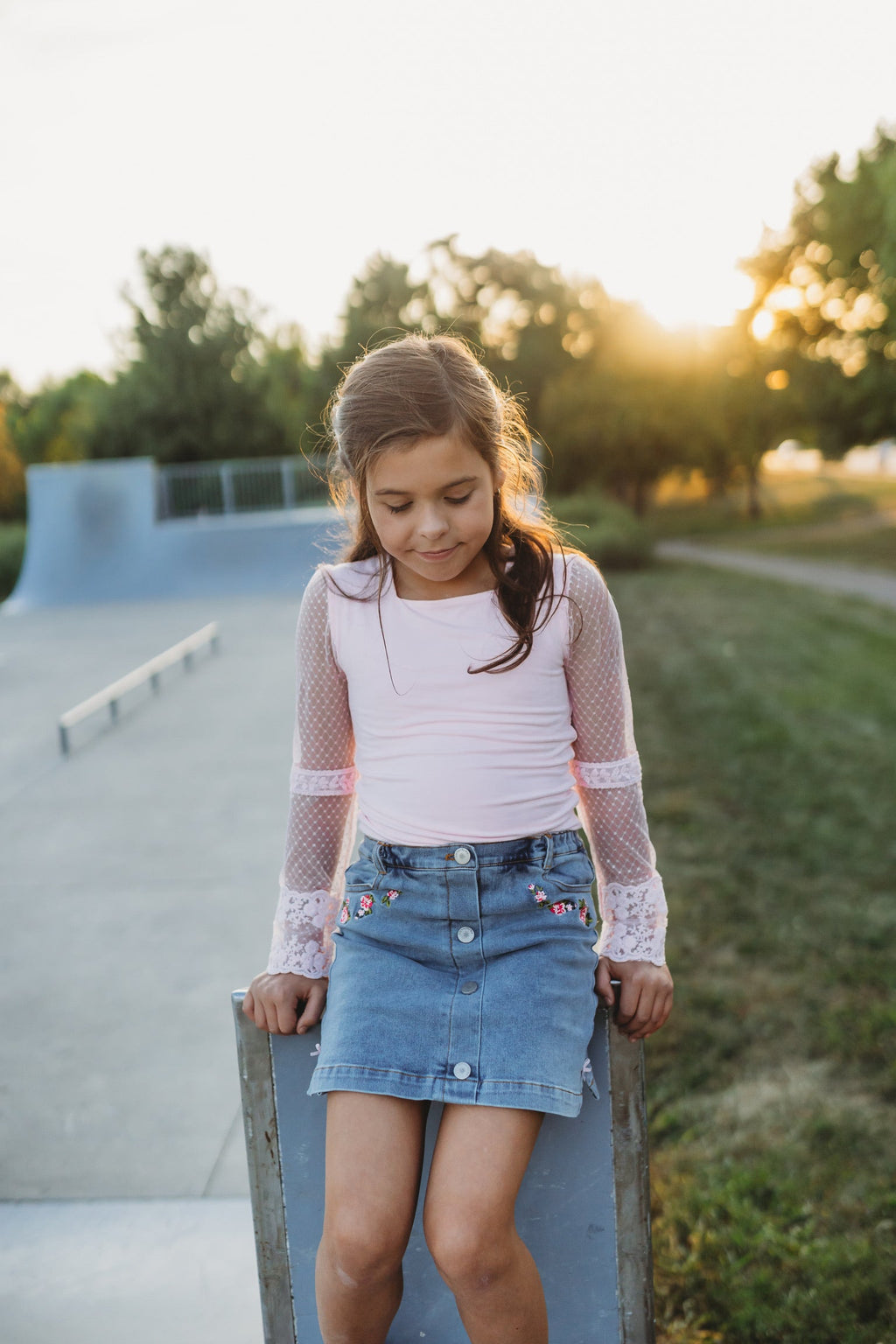 Pink Lace Layering Shirt in - Shirts & Tops photo