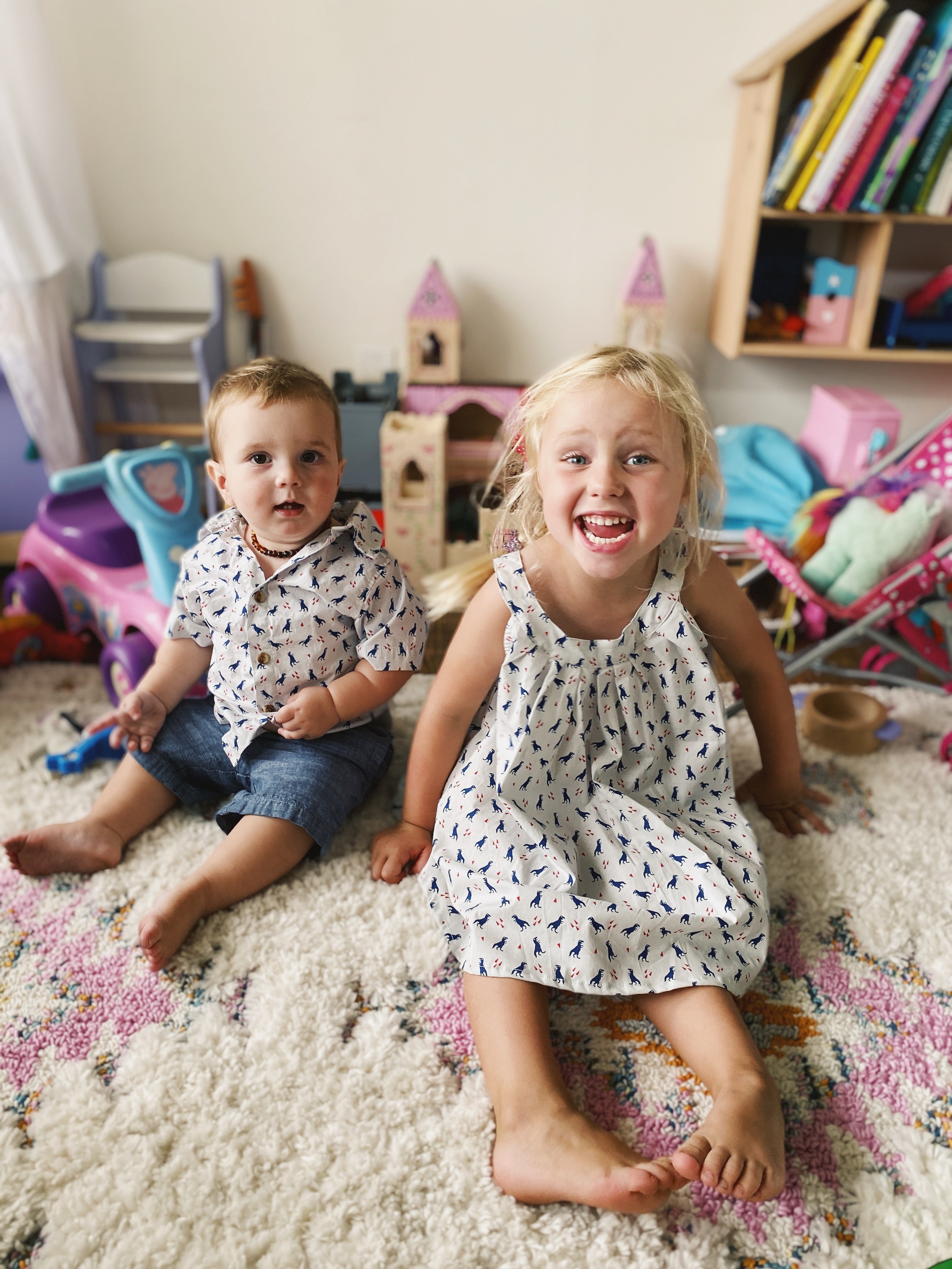 Dino Trapeze Dress in - photo