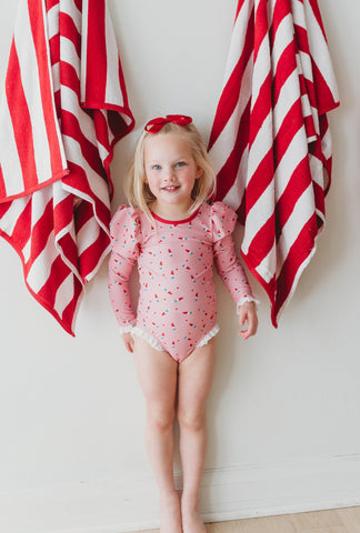 *PREORDER* Long Sleeve Rashguard - Pink Patriot Pop in - Swimwear photo