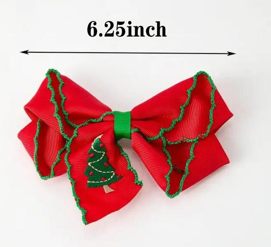 Winter Christmas tree Hair Clip - 6.25 inches
