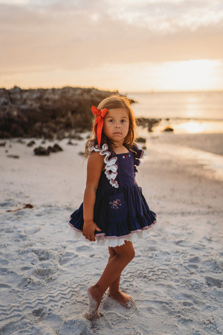 Lady Liberty Pinafore Set in - 4th of July Collection photo