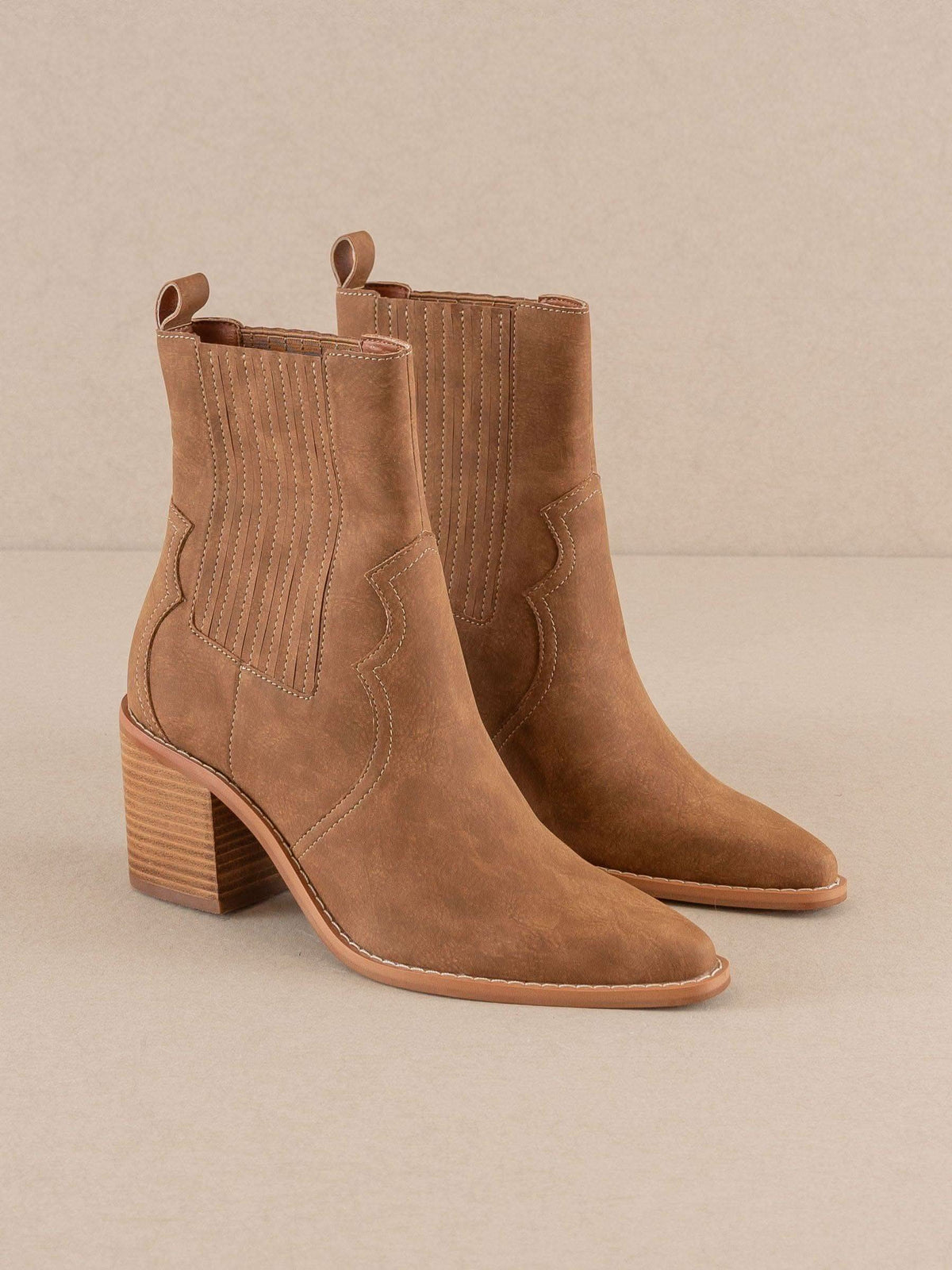The Addison | Brown Perfectly Paneled Western Boot in - BOOTS & BOOTIES photo