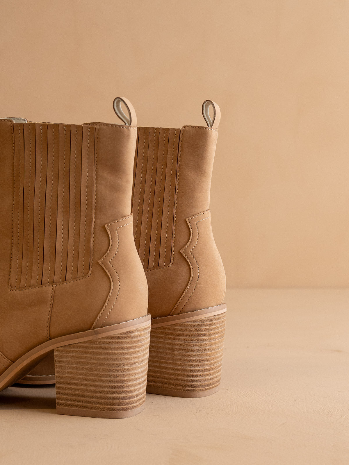 The Addison | Camel Western Inspired Boot in - BOOTS & BOOTIES photo
