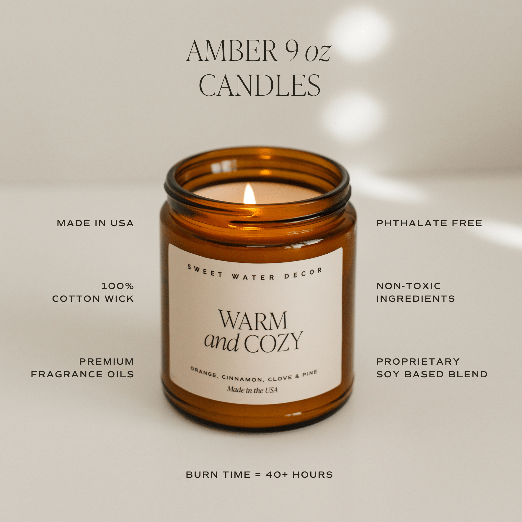 Christmas Tree Soy Candle - Amber Jar - 9 oz in - Candles photo