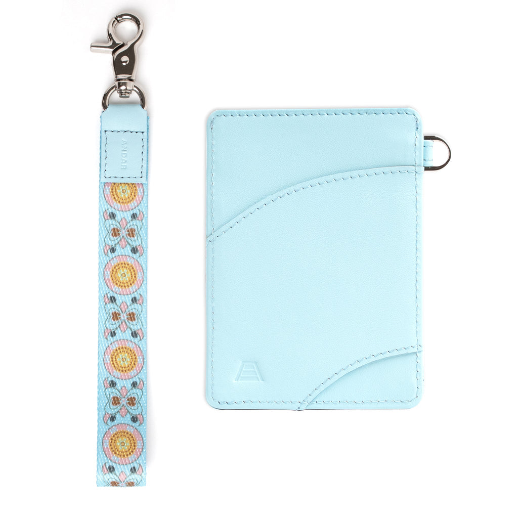 The Ari in Dusty Blue | Floral - Wallets photo
