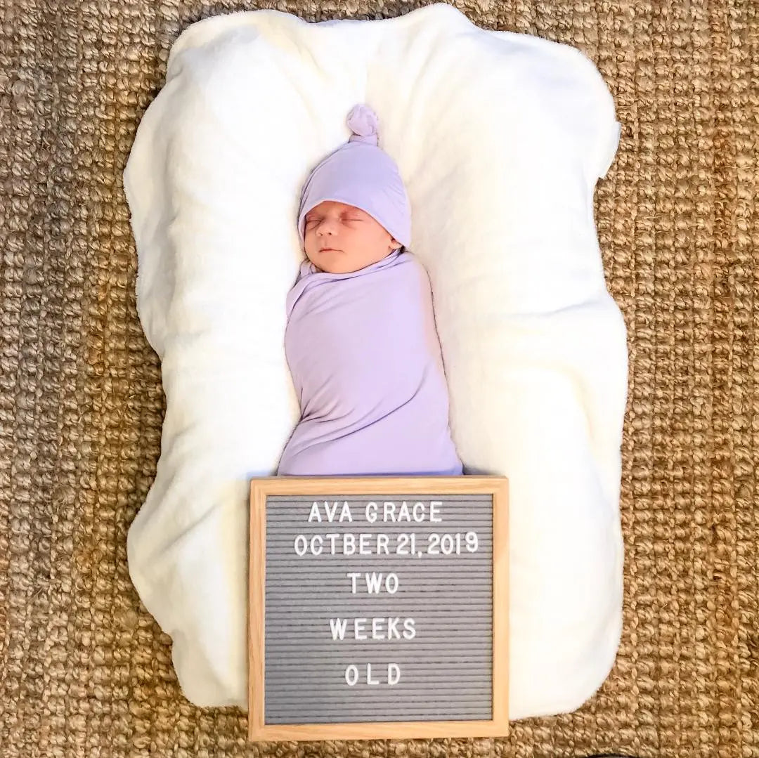 Swaddle Blanket, Hat and Headband Set - Purple in - Swaddle Blankets & Hat / Headband Sets photo