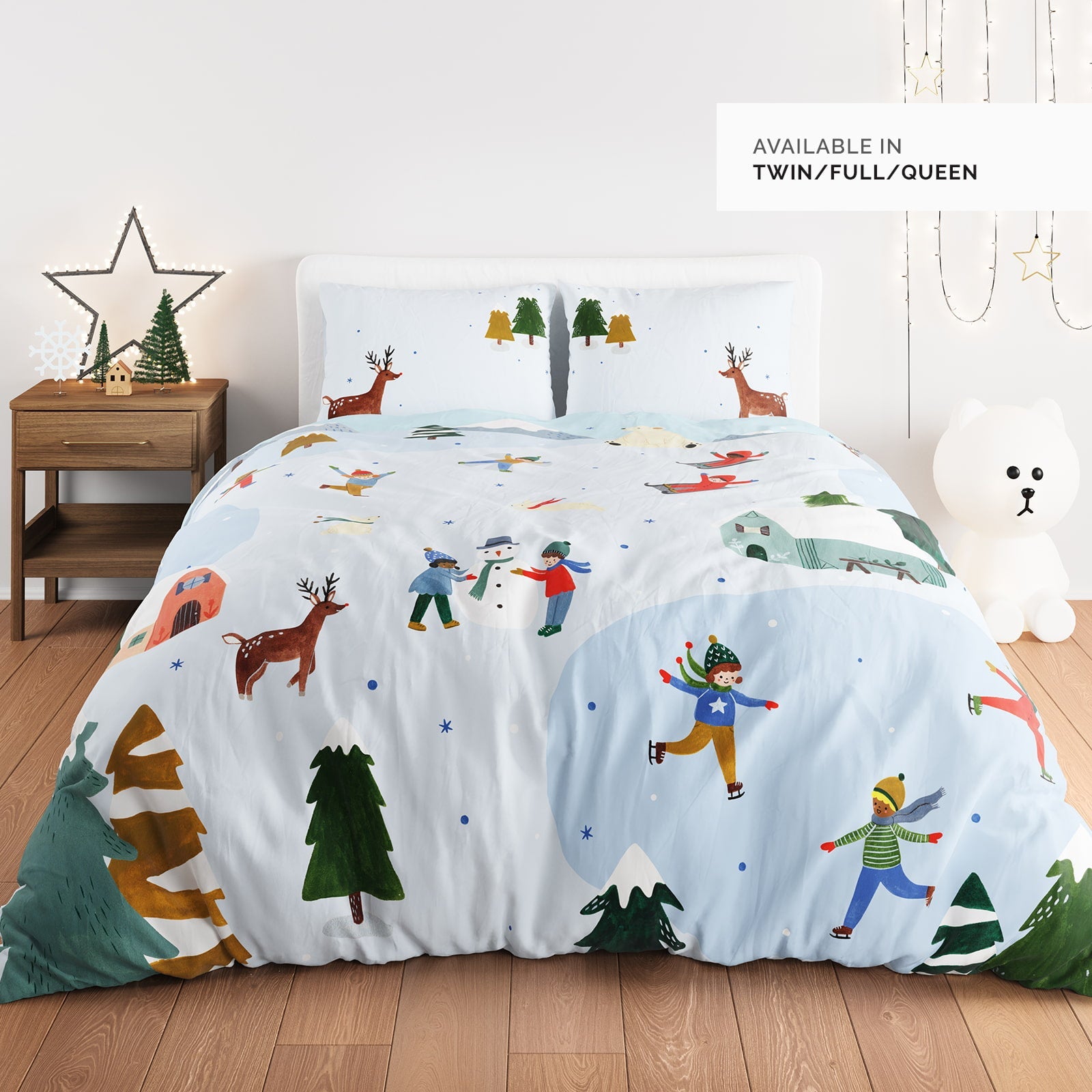 Snowy Day Duvet & Pillowcase in - Big Kid Bedding photo