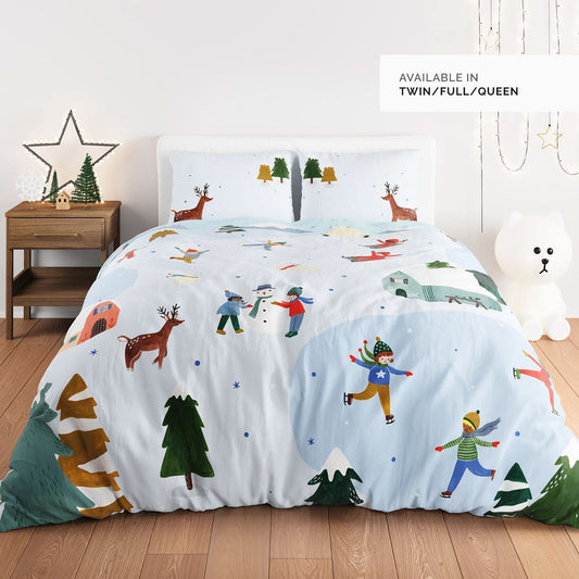 Snowy Day Duvet & Pillowcase in - Big Kid Bedding photo