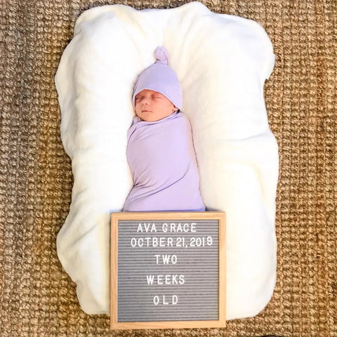 Swaddle Blanket, Hat and Headband Set - Purple in - Swaddle Blankets & Hat / Headband Sets photo