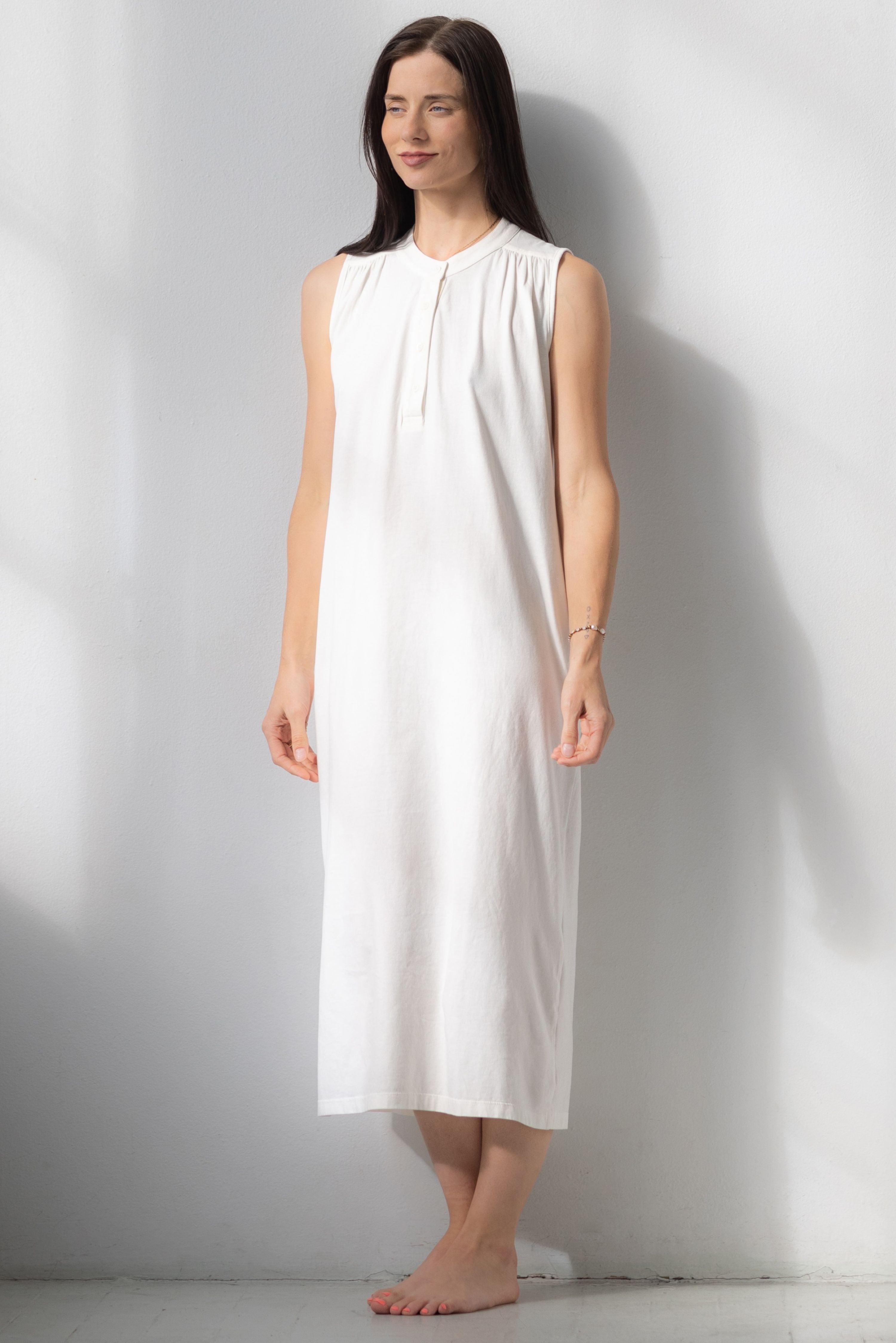 Aisha Relaxed Sleeveless Sleep Maxi Tunic in - NIGHTGOWN photo
