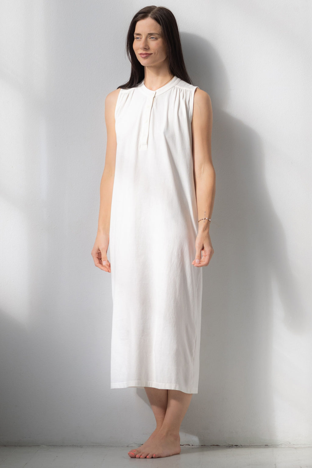 Aisha Relaxed Sleeveless Sleep Maxi Tunic in - NIGHTGOWN photo