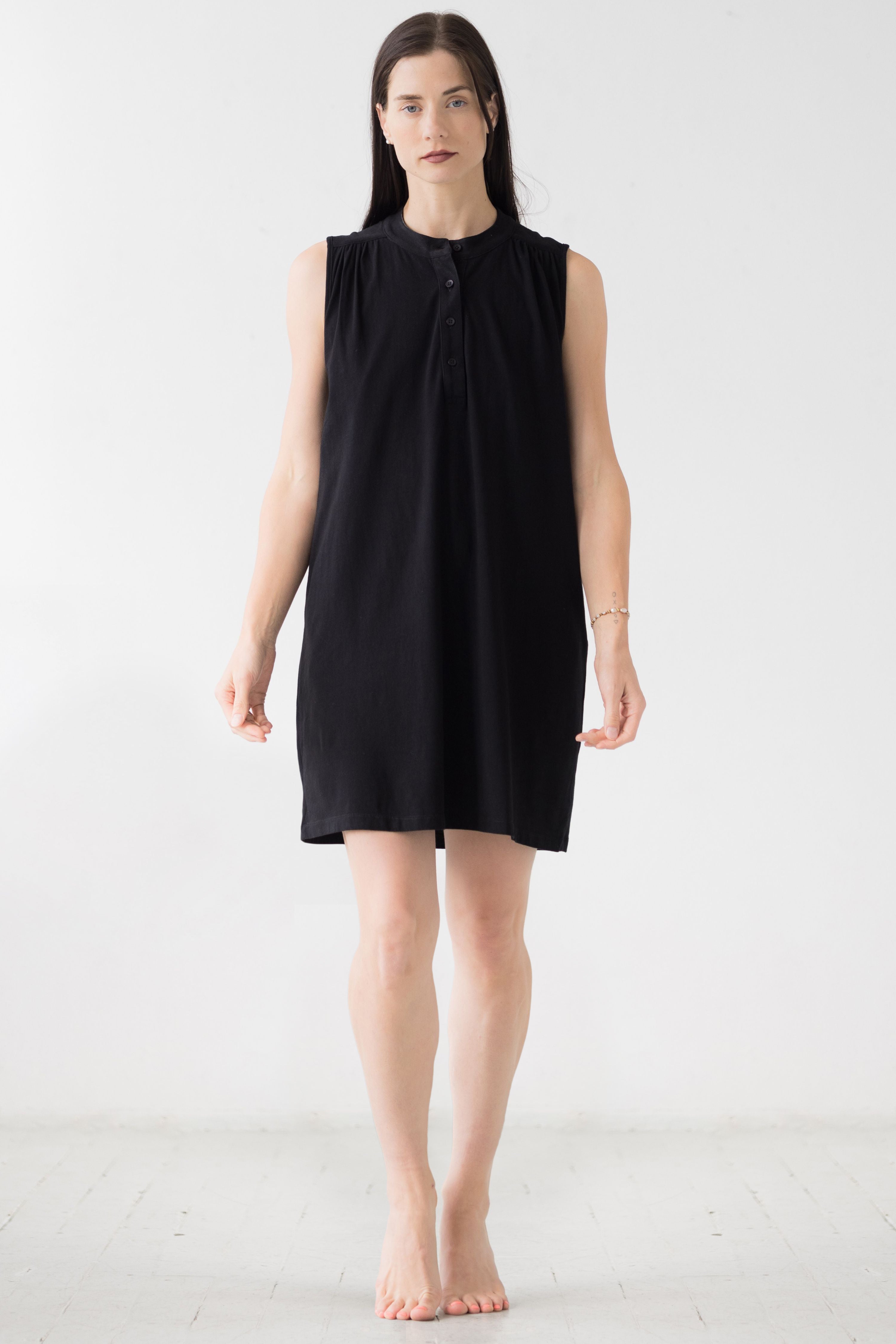 Aisha Relaxed Sleeveless Sleep Mini Tunic in - NIGHTSHIRTS photo
