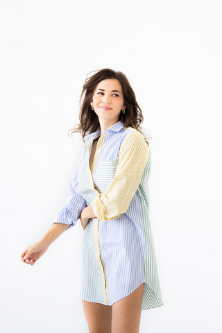 Amalfi Stripes Resort Shirt in - NIGHTSHIRTS photo