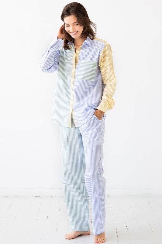 Amalfi Stripes Resort Full Length Set in - PAJAMAS photo
