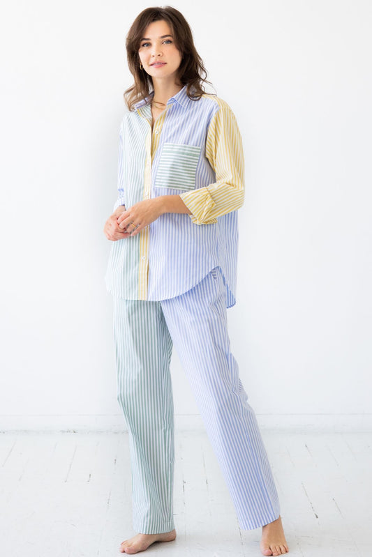 Amalfi Stripes Resort Full Length Set in - PAJAMAS photo