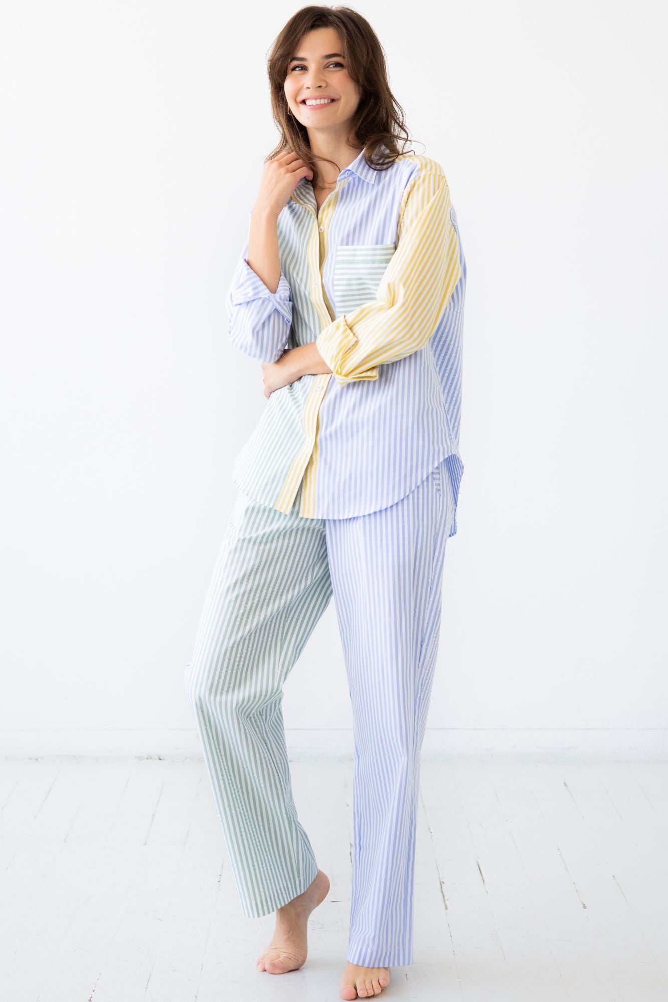 Amalfi Stripes Resort Full Length Set in - PAJAMAS photo