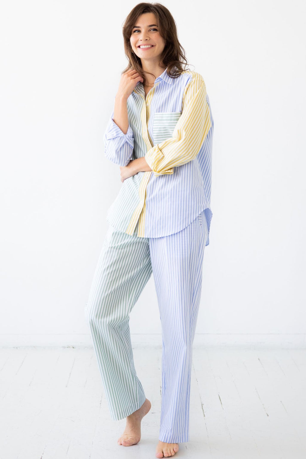 Amalfi Stripes Resort Full Length Set in - PAJAMAS photo