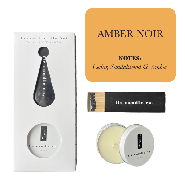 Travel Candle with Matches - Amber Noir in Default Title - Soy Candle photo