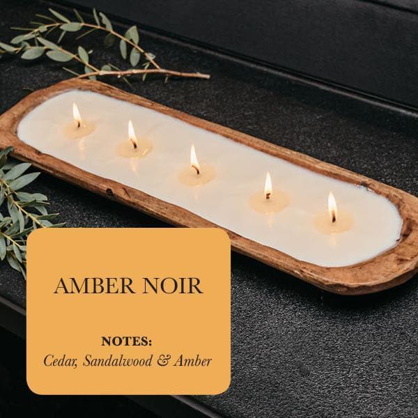 5-Wick Dough Bowl Soy Candle - Amber Noir in - Soy Candles photo