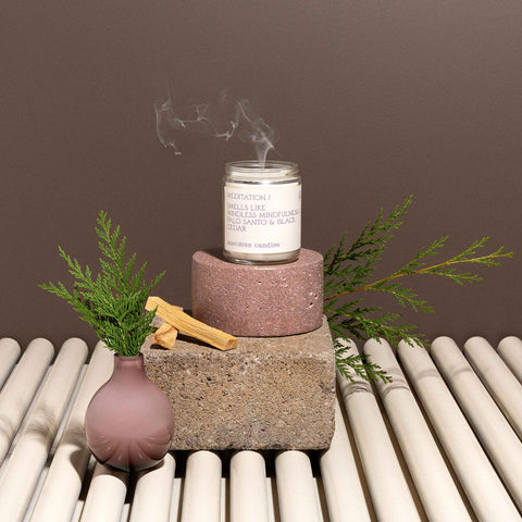 Meditation in - candle photo