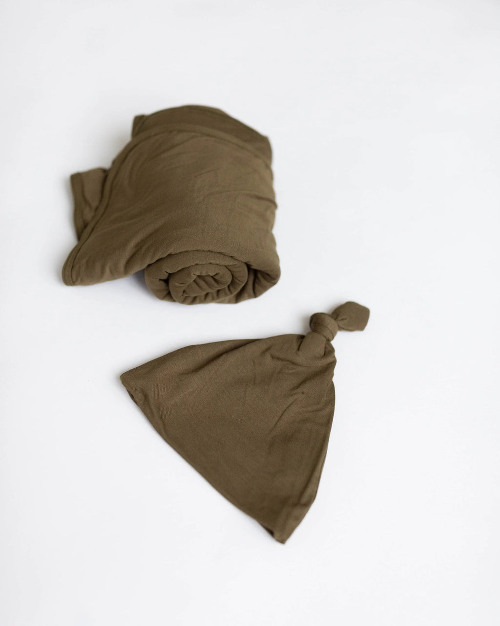 Swaddle Blanket and Hat Set - Army Green in - Swaddle Blankets & Hat / Headband Sets photo