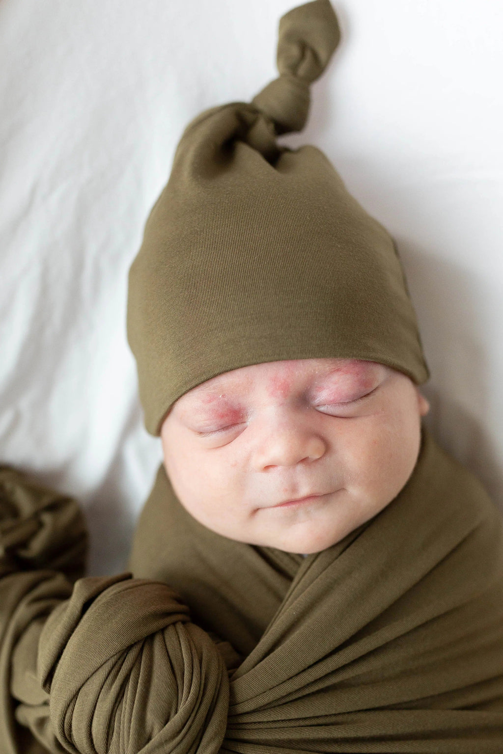 Swaddle Blanket and Hat Set - Army Green in - Swaddle Blankets & Hat / Headband Sets photo
