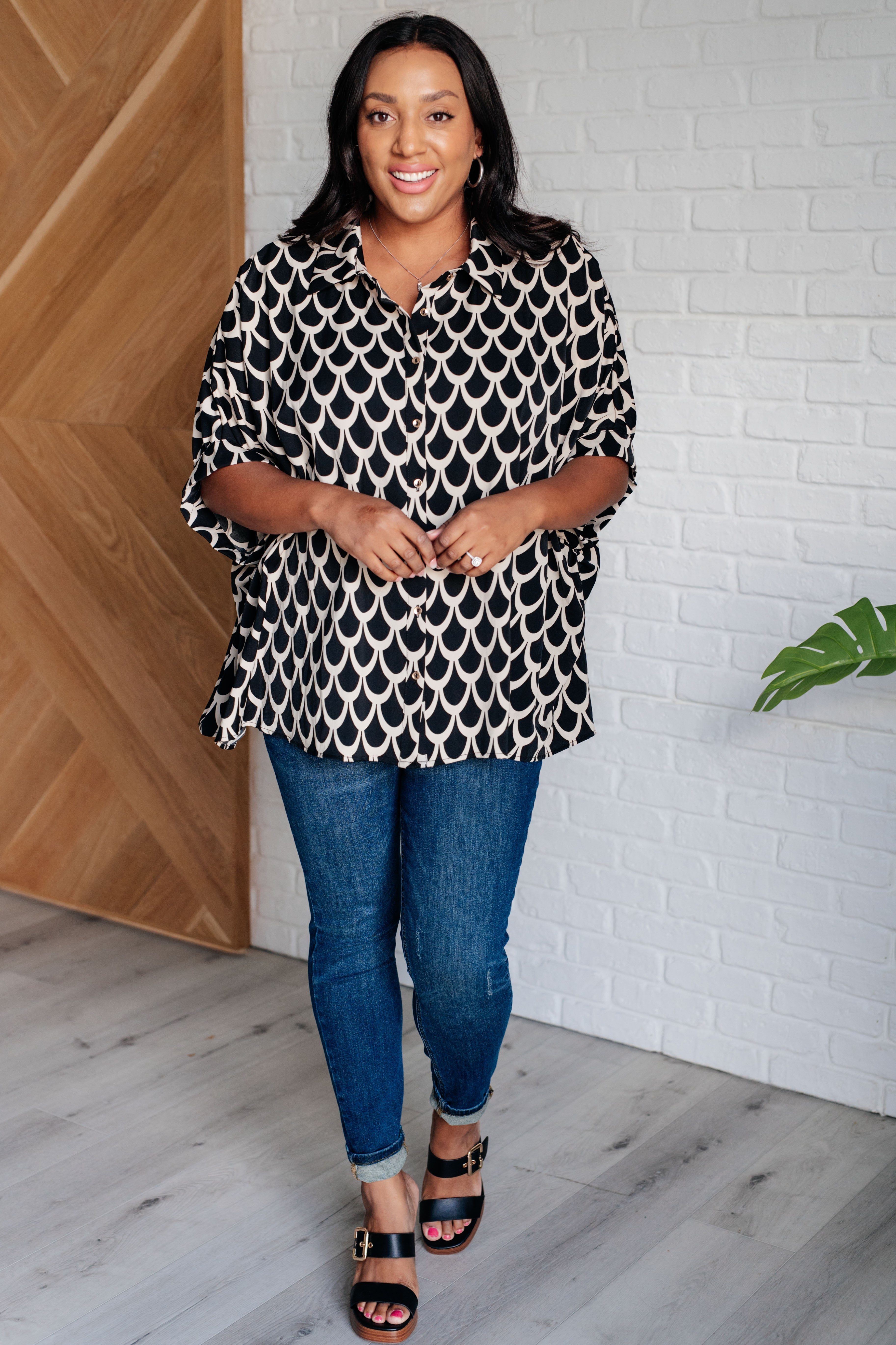 ee: some Art Deco Button Up Blouse in - Tops photo