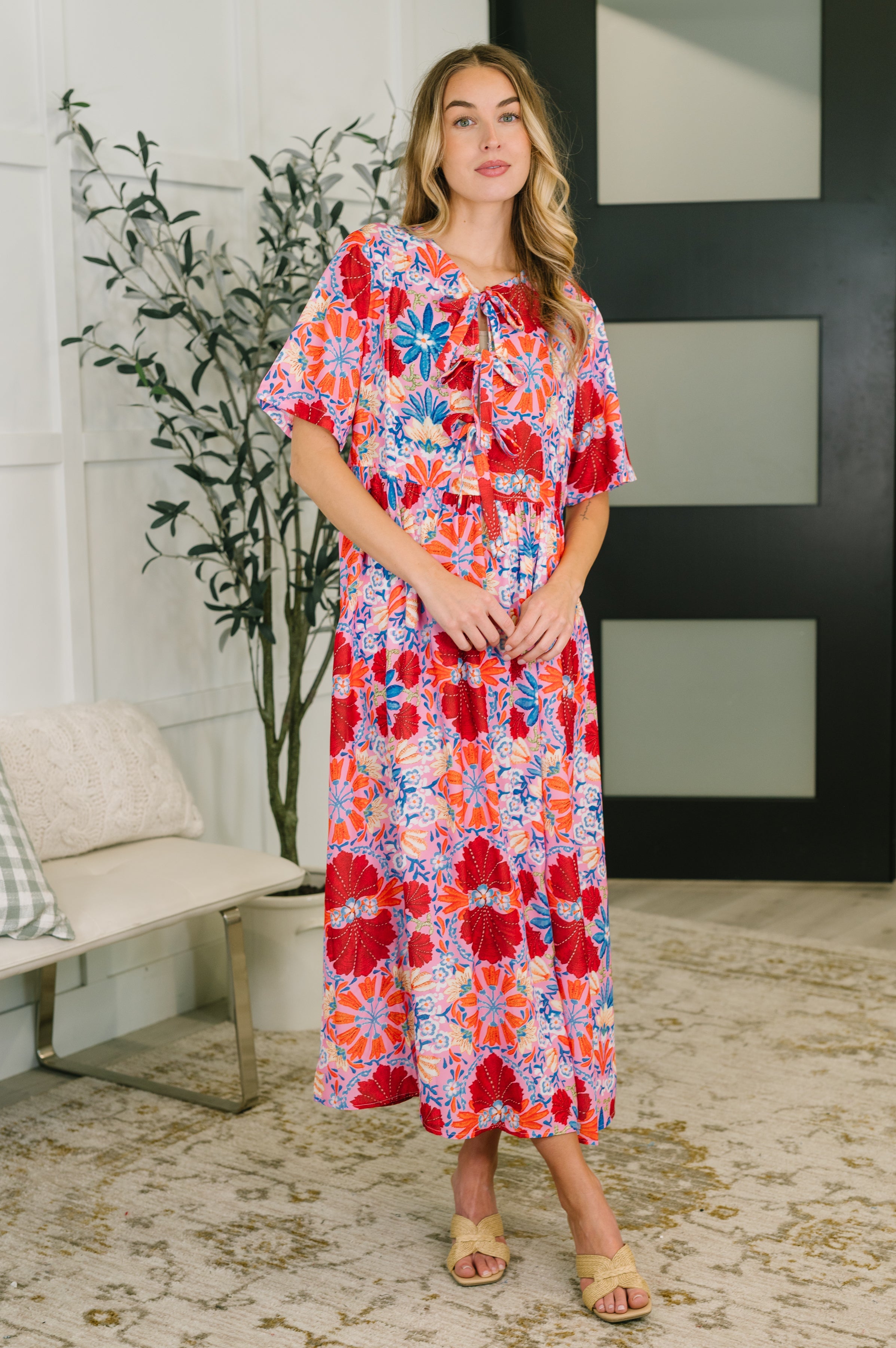 Art of Loving Bow Detail Floral Dress -