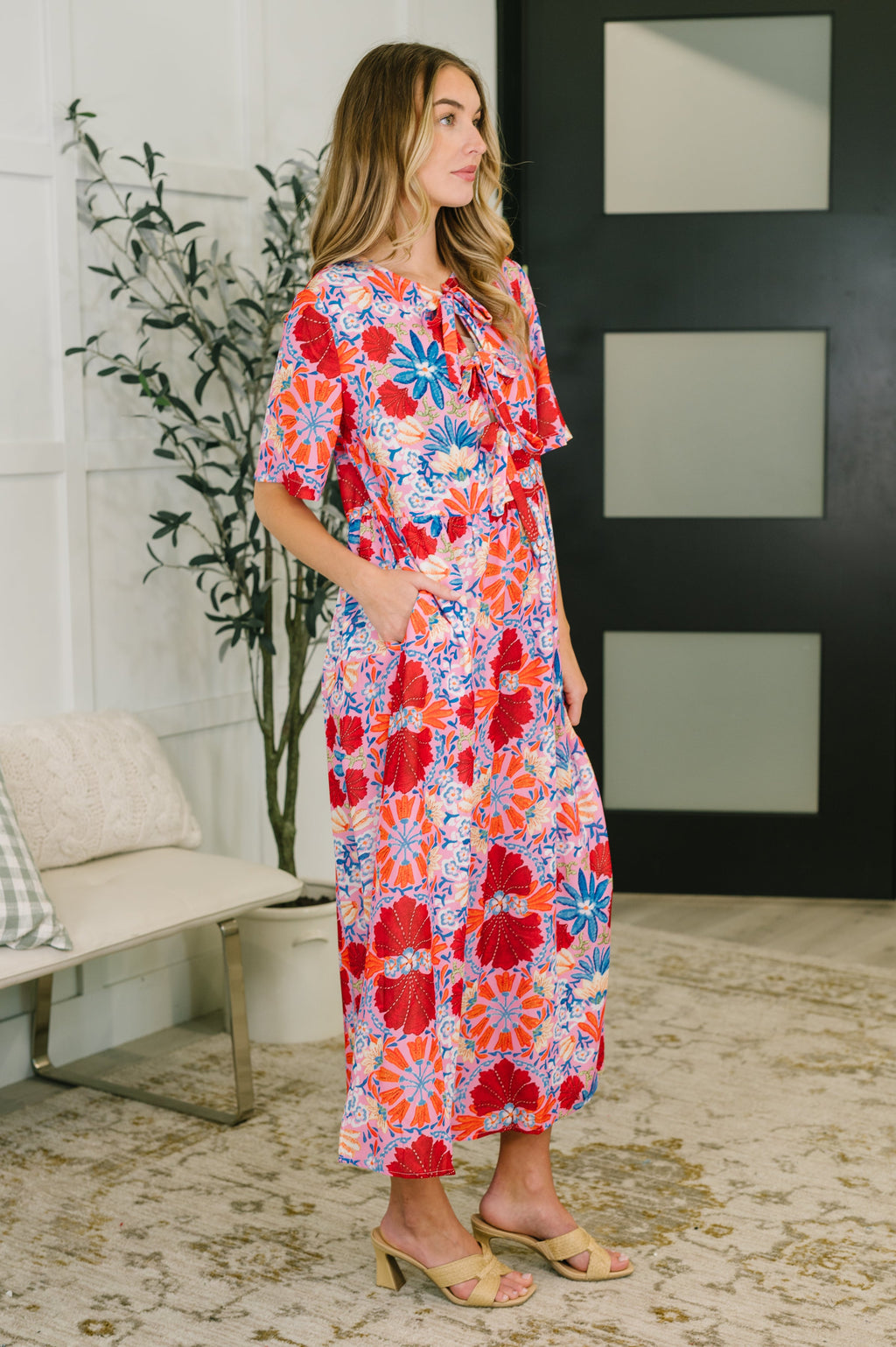 Art of Loving Bow Detail Floral Dress -