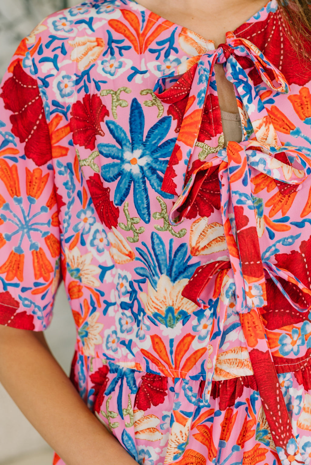 Art of Loving Bow Detail Floral Dress -