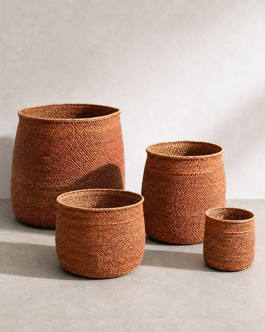 Handwoven Auburn Iringa Baskets | Tanzania - 16 - 17"