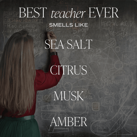 Best Teacher Ever Soy Candle - Clear Jar - 9 oz (Salt and Sea)