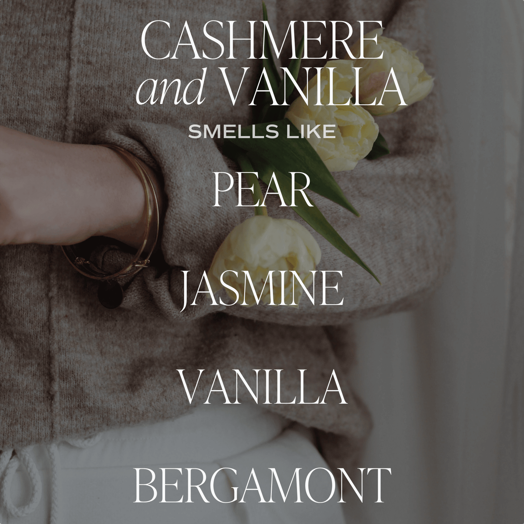 Cashmere and Vanilla Soy Candle - Tinted Glass Jar - 12 oz