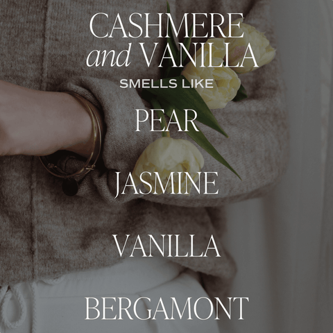 Cashmere and Vanilla Soy Candle - Tinted Glass Jar - 12 oz