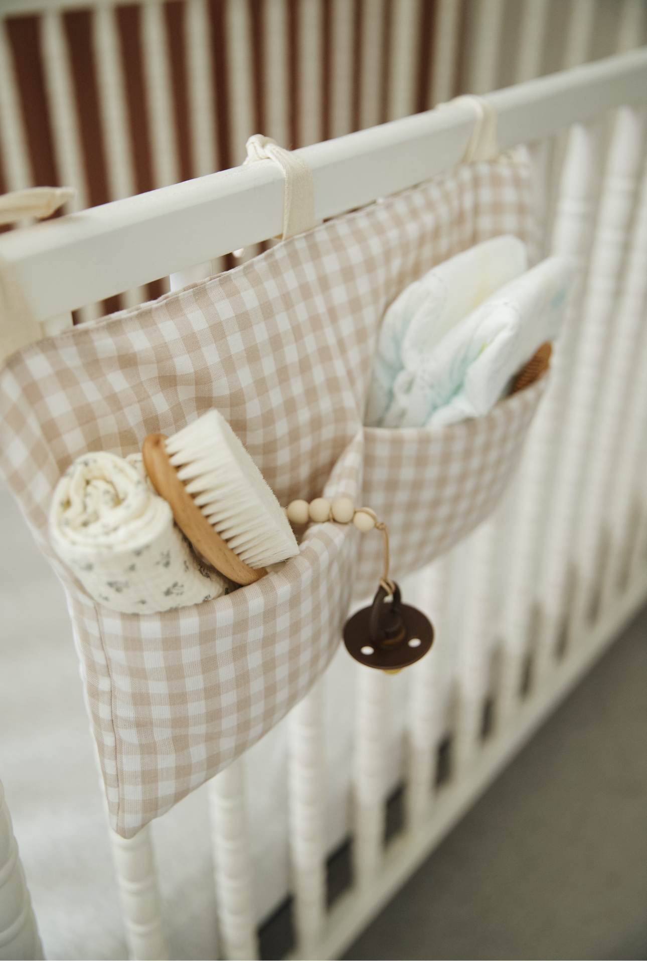Haven Baby Crib Diaper Caddy Storage Organizer Nursery Room in - Baby Crib Storage photo