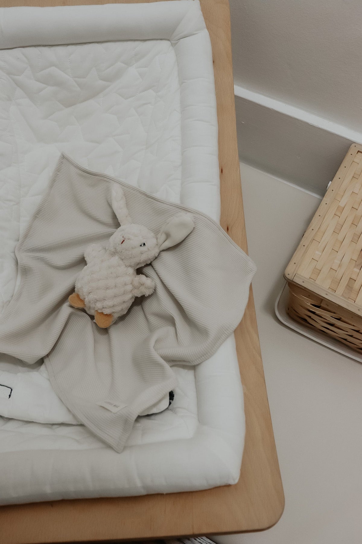 Coco Ivory Waffle Knit Blanket