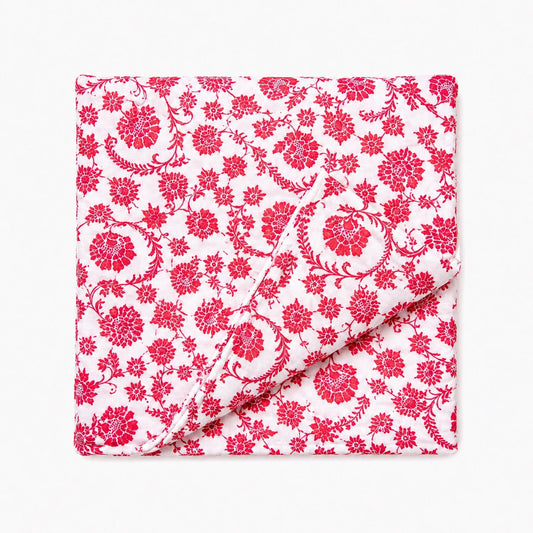 Little Mae & Co. Red Chinoiserie Crib Quilted Blanket -