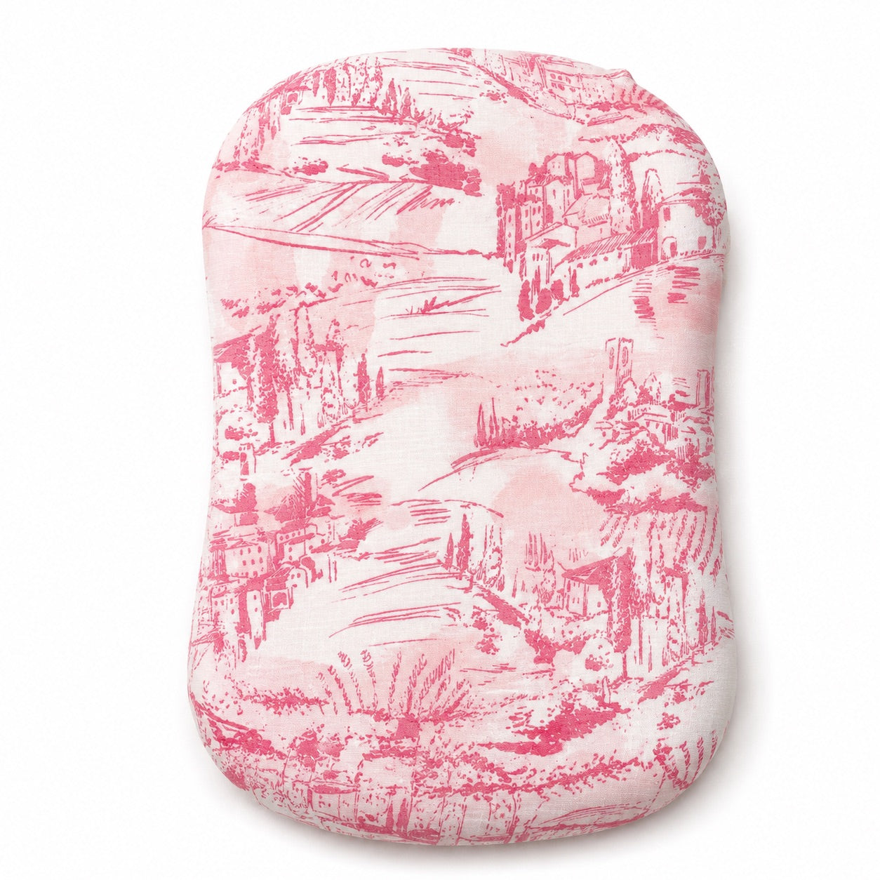 Pink Toile Ruffle Baby Lounger Cover - No Ruffle