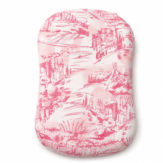 Pink Toile Ruffle Baby Lounger Cover - No Ruffle