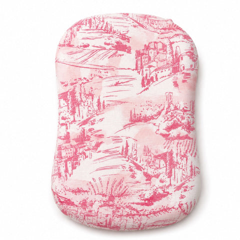 Pink Toile Ruffle Baby Lounger Cover - No Ruffle